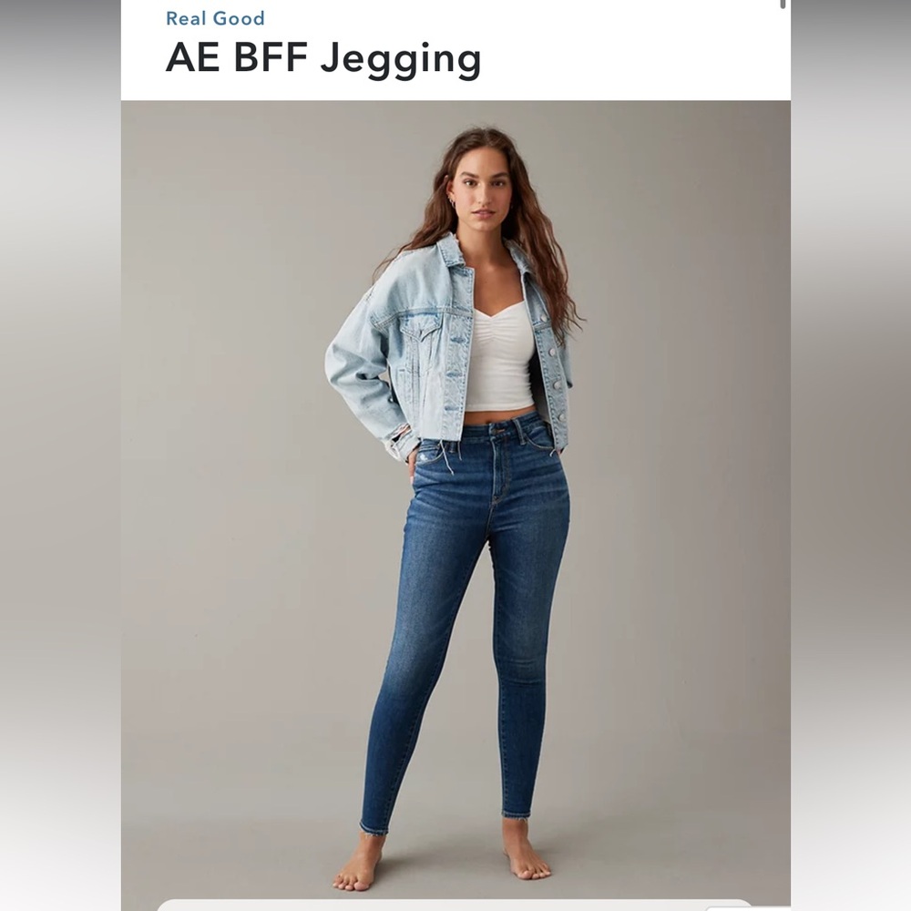 American Eagle BFF jegging -size large (14, 16, 18) x-short - Picture 8 of 10